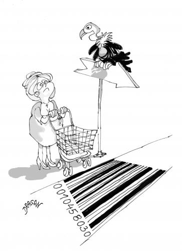 Cartoon: bar code 2 (medium) by Dragan tagged bar,code