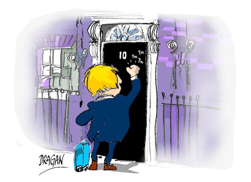 Cartoon: Boris-regreso (medium) by Dragan tagged boris,inglatera,torios