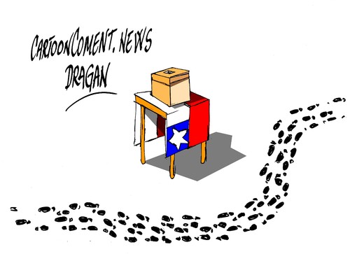 Cartoon: Chile-Miedo a la abstencion (medium) by Dragan tagged chile,elecciones,presidenciales,parlamentarias,consejeros,regionales,politics,cartoon