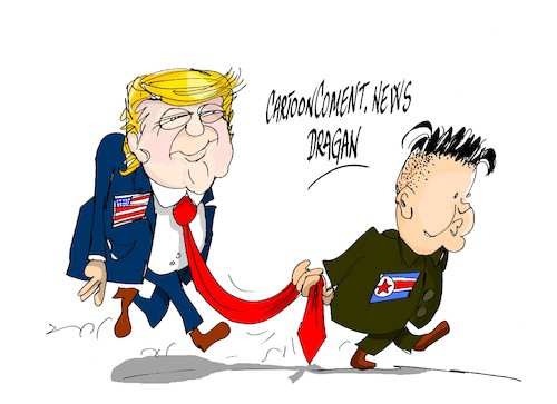 Image result for Trump and Kim caricature