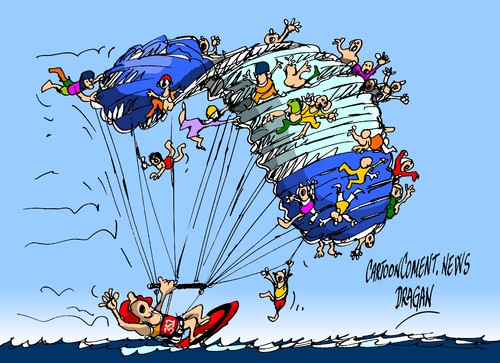 Cartoon: El Kite-Record Guinness (medium) by Dragan tagged el,kite,record,guinness,tarifa,deporte,cartoon