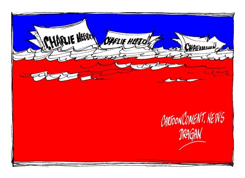 Cartoon: Francia-Charlie Hebdo (medium) by Dragan tagged cartoon,politics,terrorismo,hebdo,charlie,francia