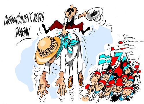 Cartoon: Manuel Zelaya-Honduras (medium) by Dragan tagged manuel,zelaya,honduras,elecciones,politics,cartoon