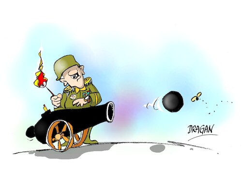 Cartoon: Matar moscas a canonazos (medium) by Dragan tagged matar,moscas,canonazos