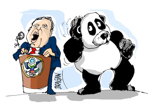 Cartoon: Mike Pompeo- Taiwan (medium) by Dragan tagged mike,pompeo,taiwan,china,eeuu