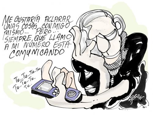 Cartoon: mobil (medium) by Dragan tagged mobil