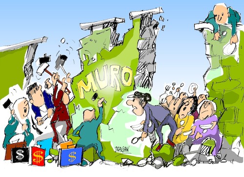 Cartoon: muro de Berlin -35 anos (medium) by Dragan tagged muro,de,berlin,35,anos