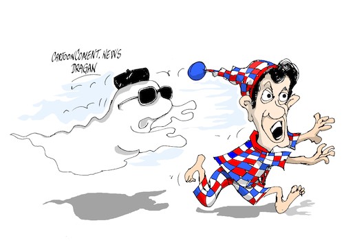 Cartoon: Nicolas Sarkozy-Gadafi (medium) by Dragan tagged nicolas,sarkozy,muamer,gadafi
