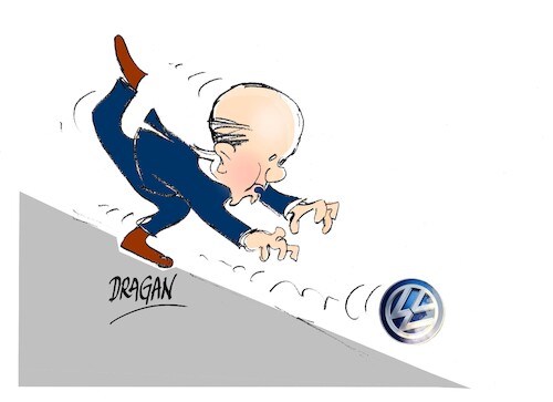 Cartoon: Olaf Scholz-Volkswagen (medium) by Dragan tagged olaf,scholz,volkswagen