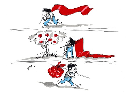 Cartoon: Primero de mayo (medium) by Dragan tagged primero,de,mayo,dia,internacional,del,trabajo,politics,cartoon