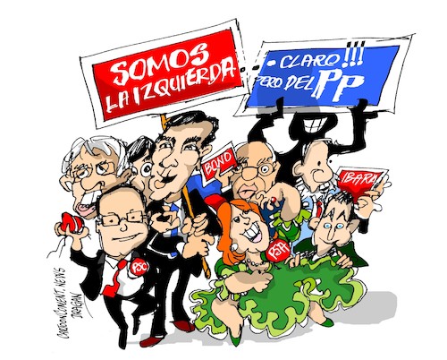 Cartoon: PSOE-Pedro Sanchez (medium) by Dragan tagged psoe,pedro,sanchez,espana