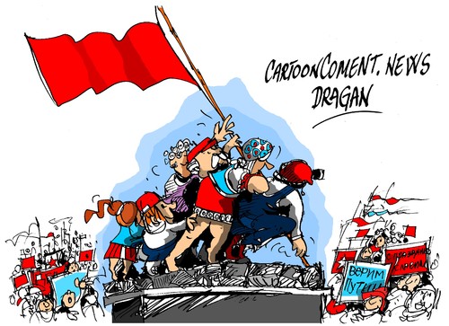 Cartoon: Rusia-Primero de Mayo (medium) by Dragan tagged rusia,primero,de,mayo,politics,cartoon