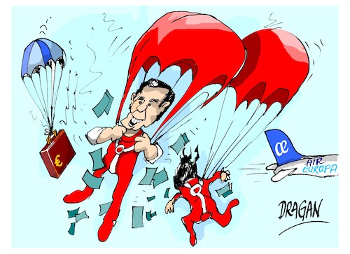 Cartoon: Sanchez-rescate (medium) by Dragan tagged pedro,sanchez,espana,gobierno
