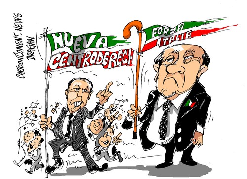 Cartoon: Silvio Berlusconi-Angelino (medium) by Dragan tagged silvio,berlusconi,angelino,alfano,italia,forza,partido,pueblo,de,la,libertad,politics,cartoon