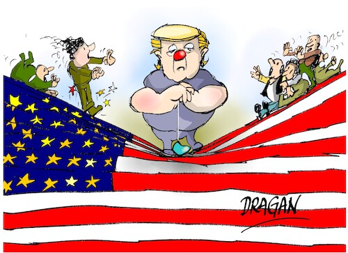 Cartoon: Trump-amenaza (medium) by Dragan tagged trump,donald