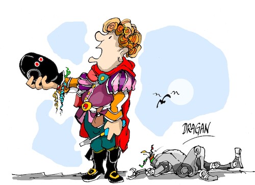 Cartoon: William Shakespeare-26 de abril (medium) by Dragan tagged william,shakespeare