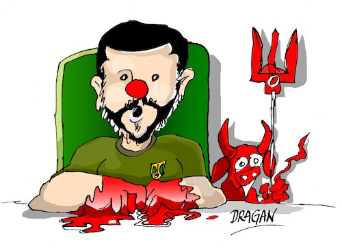 Cartoon: Zelenski-Moscu (medium) by Dragan tagged zelenski,volodimir,ukrania,atace,terorista,moscu