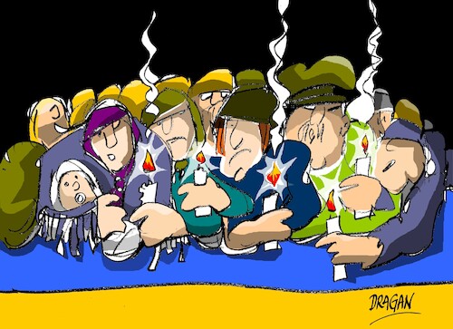 Cartoon: Zelenski-peticion (medium) by Dragan tagged zelenski,ukrania