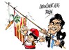 Cartoon: Artur Mas-velada (small) by Dragan tagged artur,mas,cataluna,velada,independencia,pimec,generalitat,espana,ciu,politics,cartoon