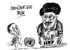 Cartoon: Ban Ki-moon-Ali  Jamenei (small) by Dragan tagged ban,ki,moon,un,ayatollah,seyyed,ali,hoseini,jamenei,no,alineados,noal,iran,politics,cartoon