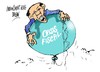 Cartoon: Barack Obama-despegue (small) by Dragan tagged barack,obama,eeuu,crisis,fiscal,republicanos,democratas,politics,cartoon