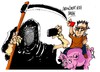 Cartoon: Black Mirror-los seguidores (small) by Dragan tagged black,mirror,tv,reino,unido,ficcion,charlie,brooker,cartoon
