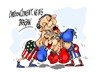 Cartoon: Estados Unidos Cuba acuerdo (small) by Dragan tagged estados,unidos,cuba,barack,obama,raul,castro,cumbre,panama,politics,cartoon