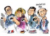 Cartoon: interceptado las conversaciones (small) by Dragan tagged eeuu,barack,obama,alemania,angela,merkel,gran,bretanja,francia,espionaje,politics,cartoon