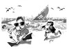 Cartoon: Kim Jong-il   Lee Myung Bak (small) by Dragan tagged kim jong il lee myung bak seul corea del sur norte pyongyang cheonan politics cartoon