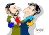 Cartoon: Macron-Zelenski-Si quiero (small) by Dragan tagged volodimir,zelenski,emanuel,macron,ukraina,francia