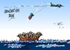 Cartoon: UE-inmigracion (small) by Dragan tagged ue,inmigracion,ayuda,mediterraneo,pateras,politics,cartoon