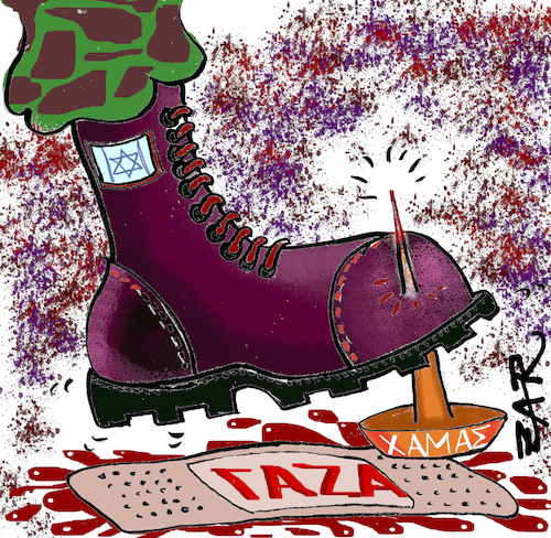 Cartoon: free Gaza (medium) by johnxag tagged gaza,war,israel,palestine