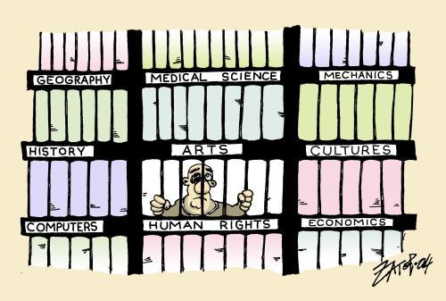 Cartoon: human rights (medium) by johnxag tagged discrimination,civil,rights,human