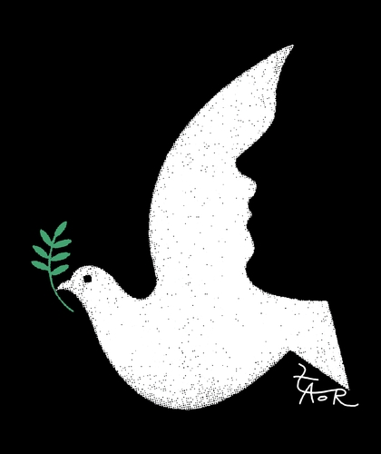 Cartoon: peace a dream (medium) by johnxag tagged pigeon,true,johnxag,peace