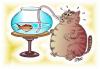 Cartoon: cats (small) by johnxag tagged cat,vs,fish,eat,funny
