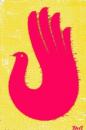 Cartoon: peace bird (small) by johnxag tagged peace,bird,pigeon,fire