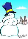 Cartoon: something is missing (small) by johnxag tagged oops nose carrot snowman winter christmas cold