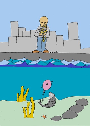 Cartoon: balloon vs rock (medium) by kaleci tagged cypriot