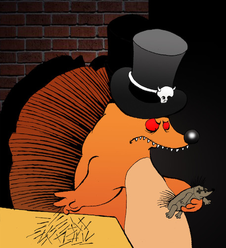 Cartoon: Anti Voodoo... (medium) by berk-olgun tagged hedgehog