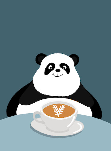 Cartoon: Bamboo Latte... (medium) by berk-olgun tagged bamboo