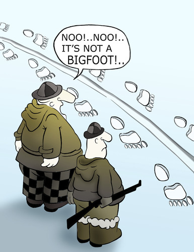 Cartoon: BIGFOOT.. (medium) by berk-olgun tagged bigfoot