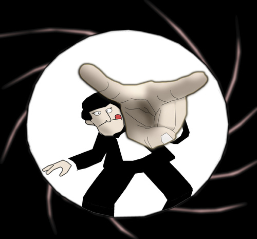 Cartoon: Bond Fu.. (medium) by berk-olgun tagged bond,fu