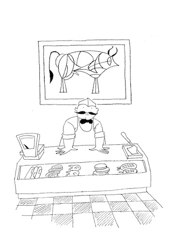 Cartoon: Butcher... (medium) by berk-olgun tagged butcher