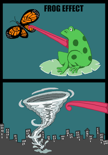 Cartoon: Butterfly Effect... (medium) by berk-olgun tagged butterfly,effect