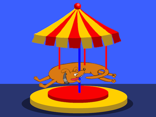 Cartoon: Carousel Dog... (medium) by berk-olgun tagged carousel,dog