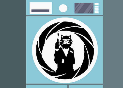 Cartoon: Cat Bond... (medium) by berk-olgun tagged cat,bond