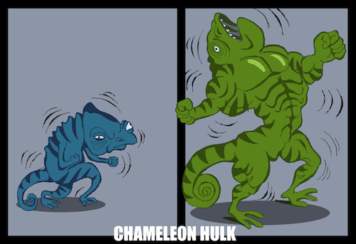 Cartoon: Chameleon... (medium) by berk-olgun tagged chameleon