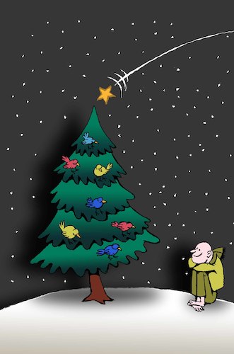 Cartoon: Christmas Tree... (medium) by berk-olgun tagged christmas,tree