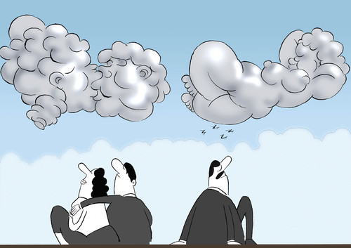 Cartoon: Clouds... (medium) by berk-olgun tagged clouds