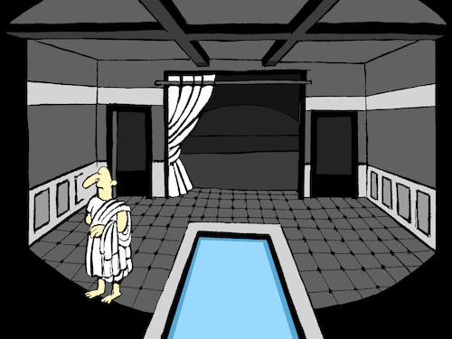 Cartoon: Curtain... (medium) by berk-olgun tagged curtain